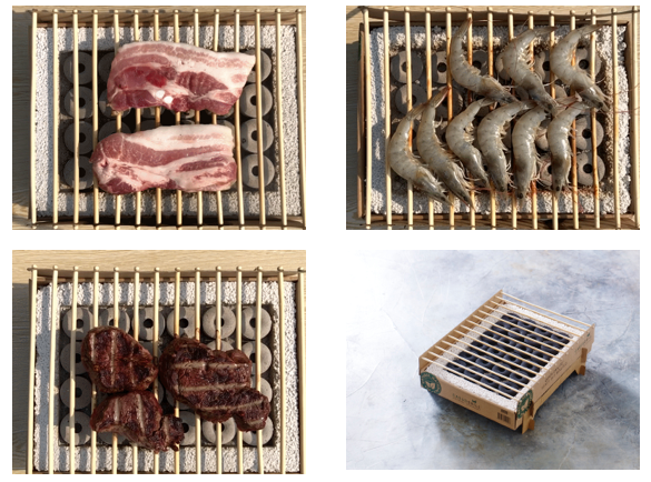 Barbecue jetable en matériaux naturels et biodégradables